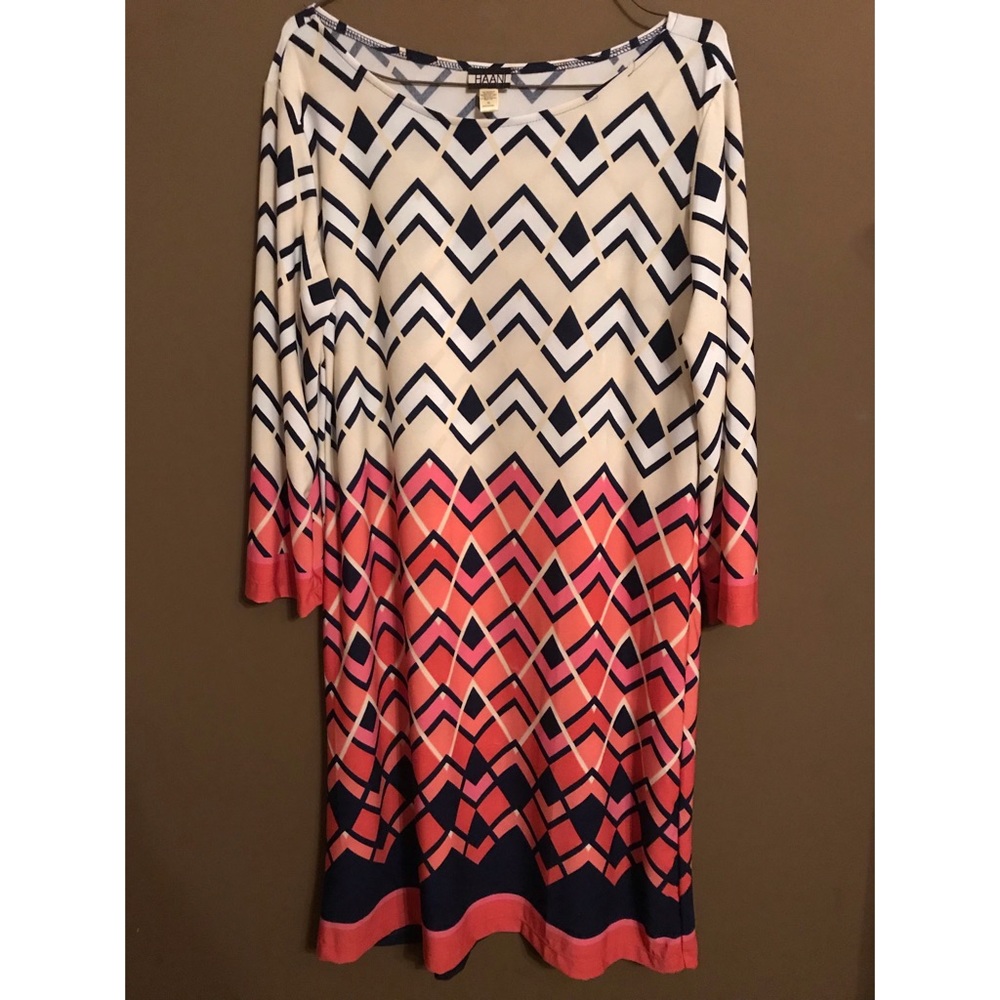 two toned patterned dress